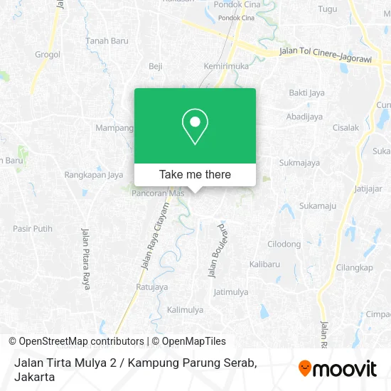 Jalan Tirta Mulya 2 / Kampung Parung Serab map
