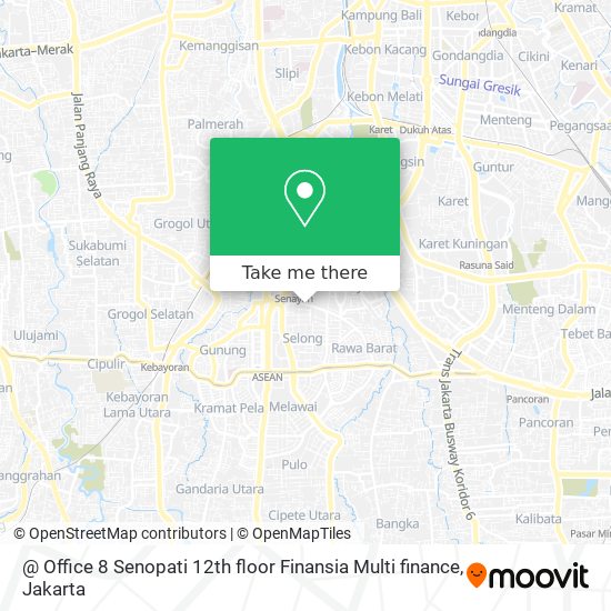 @ Office 8 Senopati 12th floor Finansia Multi finance map