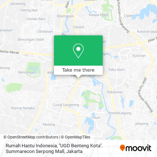 Rumah Hantu Indonesia, "UGD Benteng Kota". Summarecon Serpong Mall map