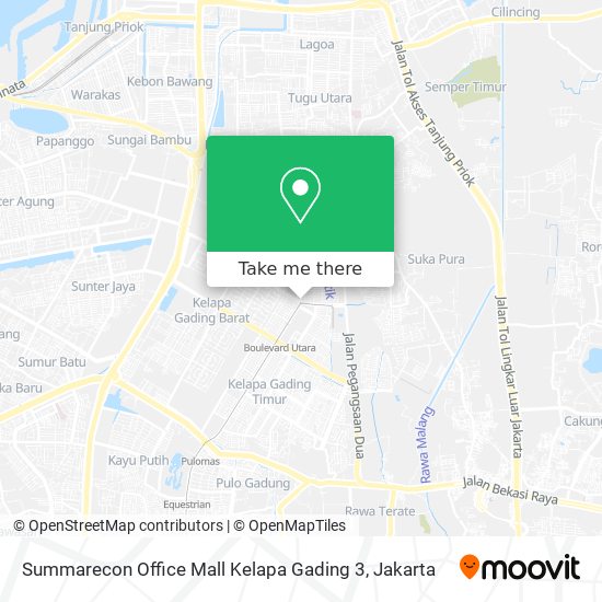 Summarecon Office Mall Kelapa Gading 3 map