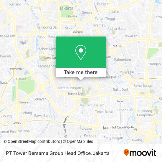 PT Tower Bersama Group Head Office map
