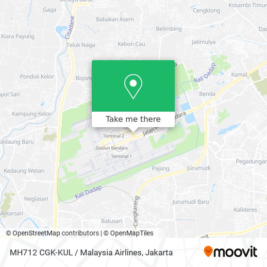 MH712 CGK-KUL / Malaysia Airlines map