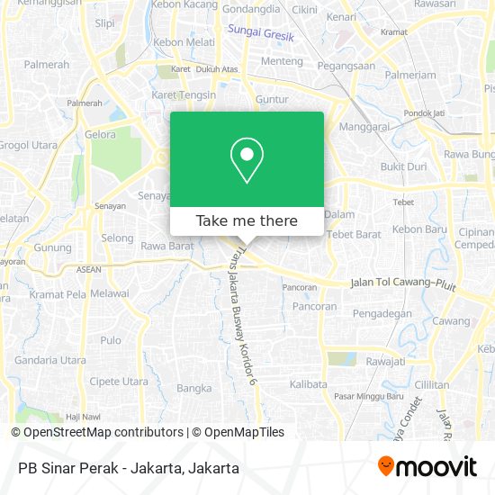 PB Sinar Perak - Jakarta map