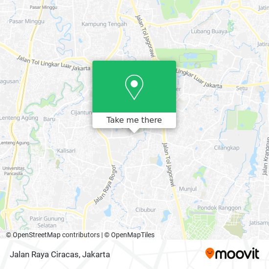 Jalan Raya Ciracas map