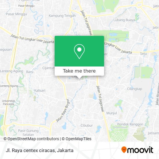 Jl. Raya centex ciracas map