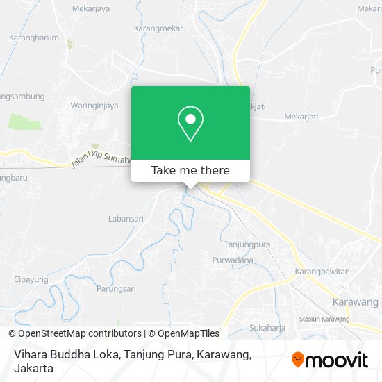 Vihara Buddha Loka, Tanjung Pura, Karawang map