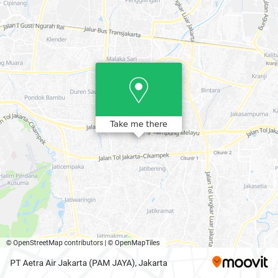 PT Aetra Air Jakarta (PAM JAYA) map