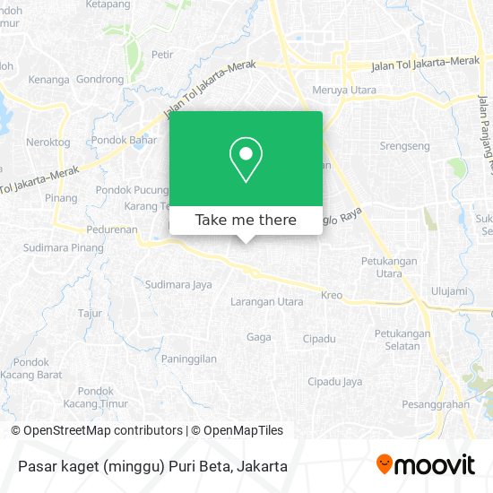 Pasar kaget (minggu) Puri Beta map