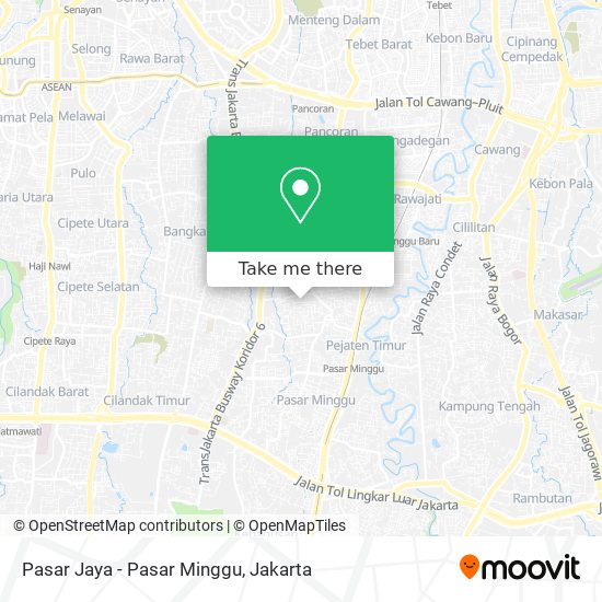 Pasar Jaya - Pasar Minggu map