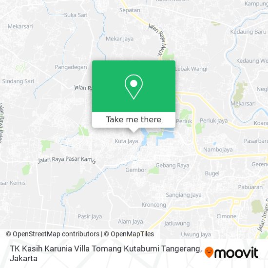 TK Kasih Karunia Villa Tomang Kutabumi Tangerang map