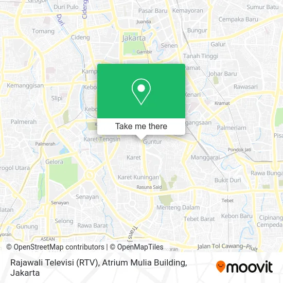 Rajawali Televisi (RTV), Atrium Mulia Building map