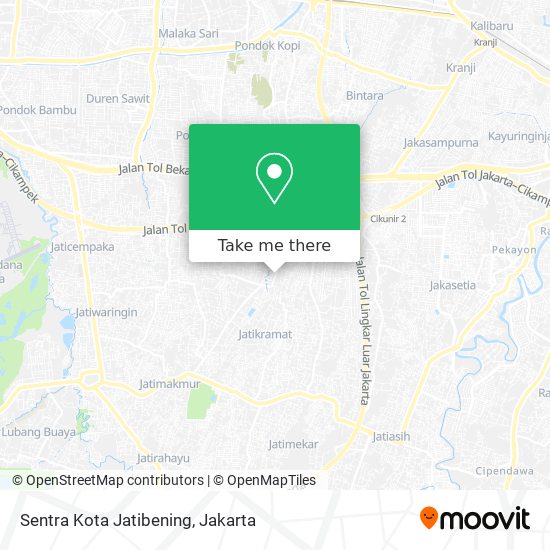 Sentra Kota Jatibening map