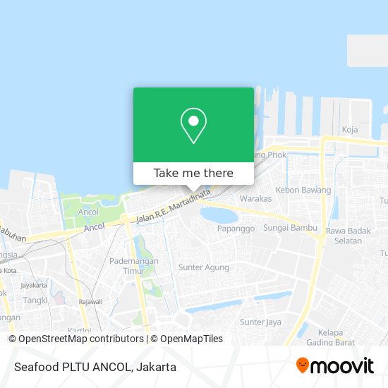 Seafood PLTU ANCOL map