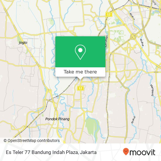 Es Teler 77 Bandung Indah Plaza map