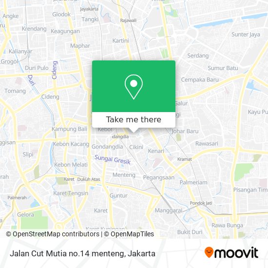 Jalan Cut Mutia no.14 menteng map