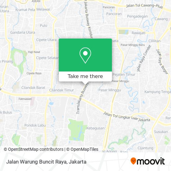 Jalan Warung Buncit Raya map