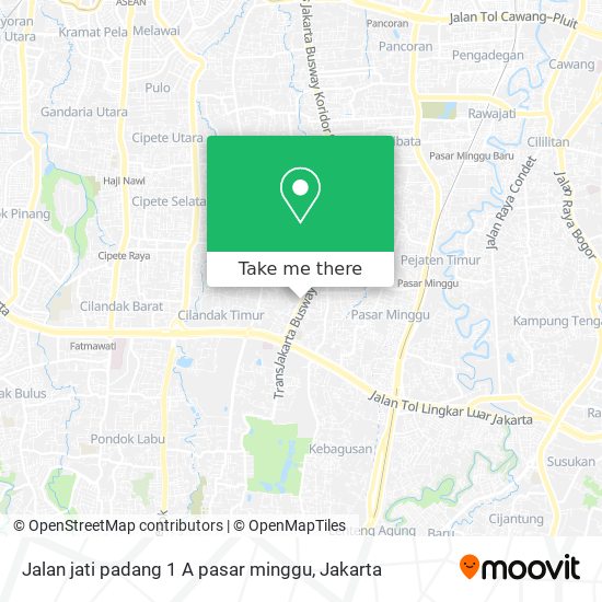 Jalan jati padang 1 A pasar minggu map