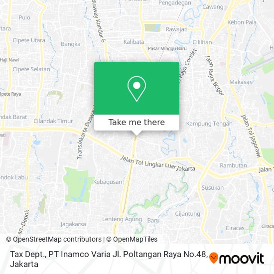 Tax Dept., PT Inamco Varia Jl. Poltangan Raya No.48 map