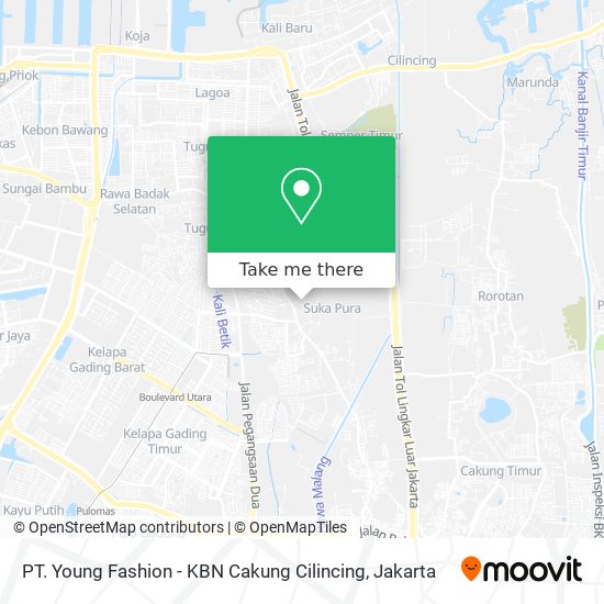 PT. Young Fashion - KBN Cakung Cilincing map