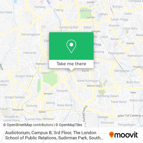 Audiotorium, Campus B, 3rd Floor, The London School of Public Relations, Sudirman Park, South Jakar map