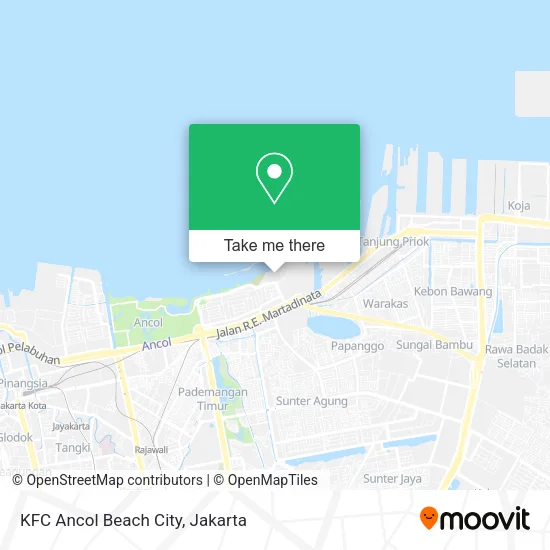 KFC Ancol Beach City map