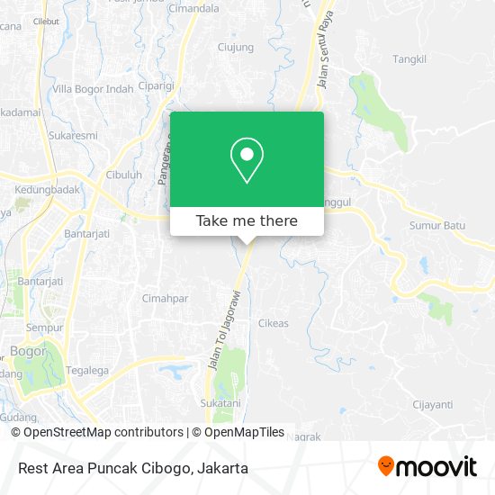 Rest Area Puncak Cibogo map