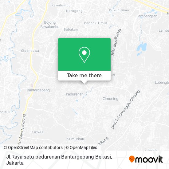Jl.Raya setu-pedurenan Bantargebang Bekasi map