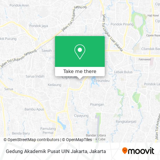 Gedung Akademik Pusat UIN Jakarta map