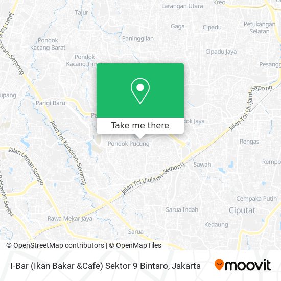 I-Bar (Ikan Bakar &Cafe) Sektor 9 Bintaro map