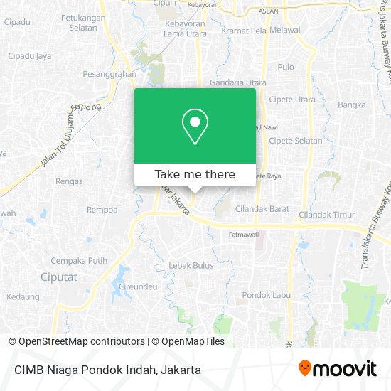 CIMB Niaga Pondok Indah map