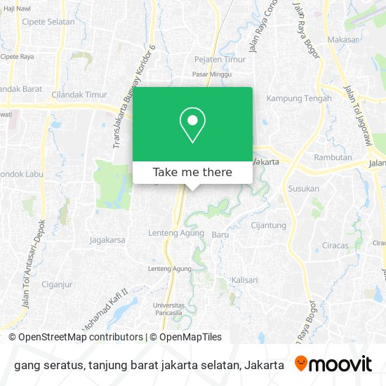 gang seratus, tanjung barat jakarta selatan map