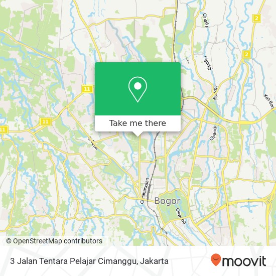 3 Jalan Tentara Pelajar Cimanggu map