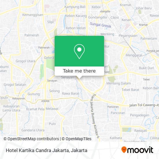 Hotel Kartika Candra Jakarta map