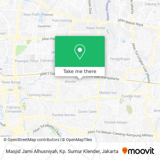 Masjid Jami Alhusniyah, Kp. Sumur Klender map