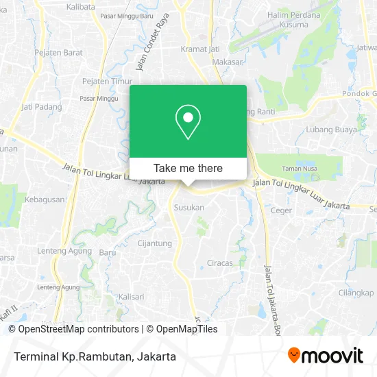 Kp Map How to Get to Terminal Kp.Rambutan in Jakarta Timur by Bus, Metro or LRT?