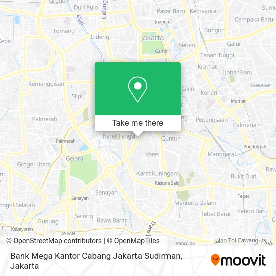 Bank Mega Kantor Cabang Jakarta Sudirman map