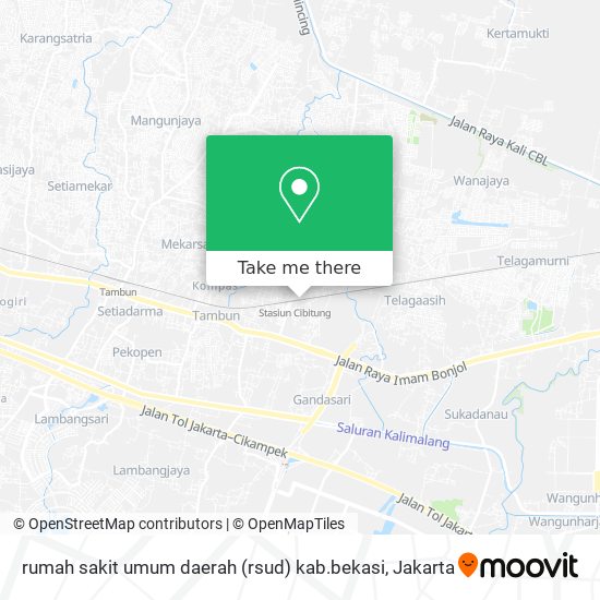 rumah sakit umum daerah (rsud) kab.bekasi map