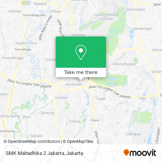 SMK Mahadhika 2 Jakarta map