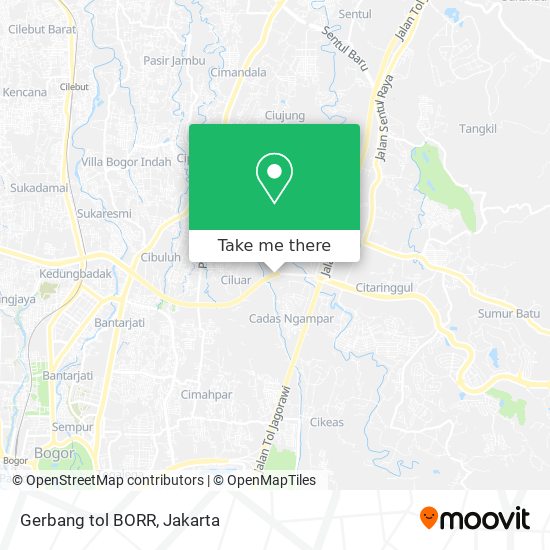 Gerbang tol BORR map