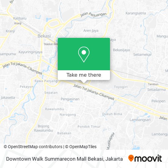 Downtown Walk Summarecon Mall Bekasi map