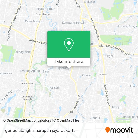 gor bulutangkis harapan jaya map