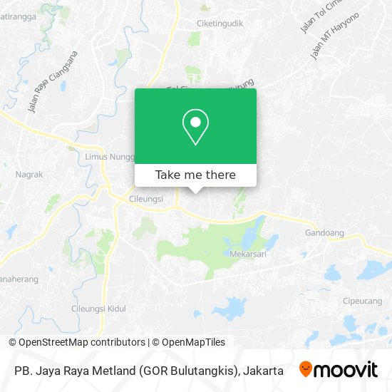 PB. Jaya Raya Metland (GOR Bulutangkis) map