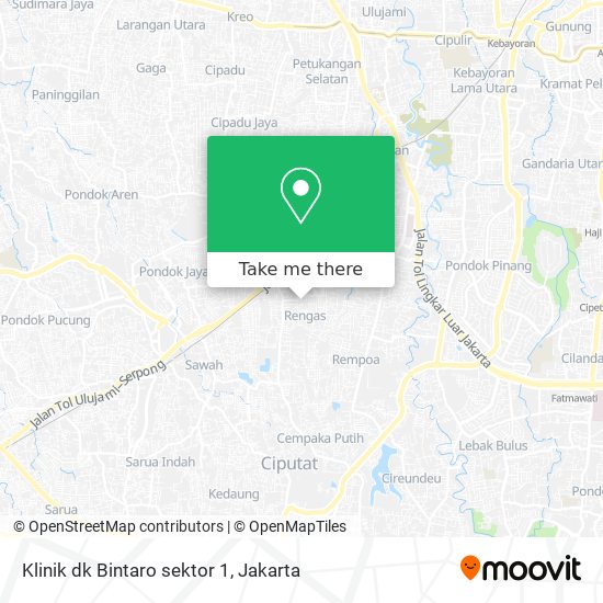 Klinik dk Bintaro sektor 1 map