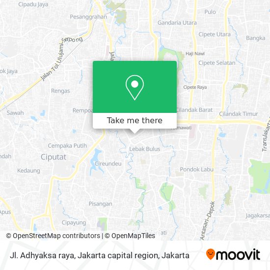 Jl. Adhyaksa raya, Jakarta capital region map