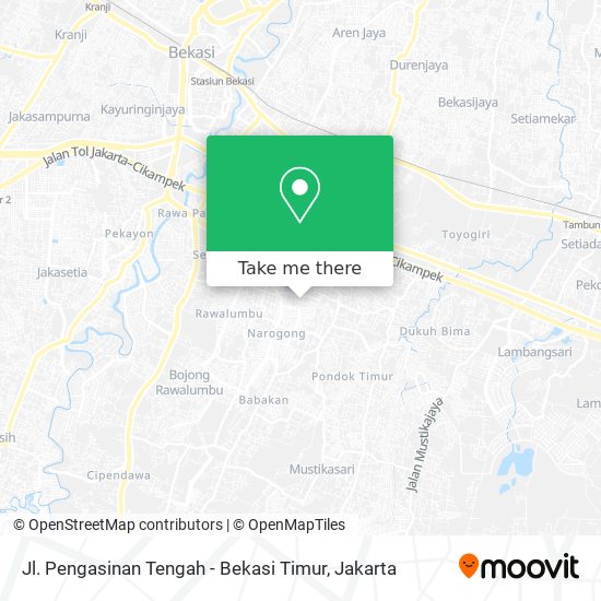 Jl. Pengasinan Tengah - Bekasi Timur map