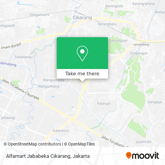 Alfamart Jababeka Cikarang map