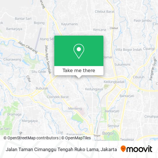 Jalan Taman Cimanggu Tengah Ruko Lama map