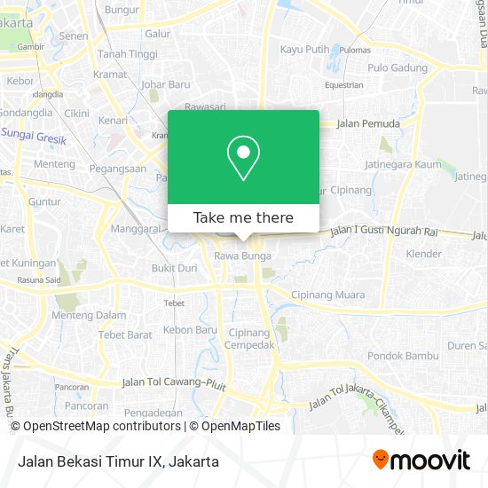 Jalan Bekasi Timur IX map