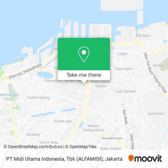 PT Midi Utama Indonesia, Tbk (ALFAMIDI) map