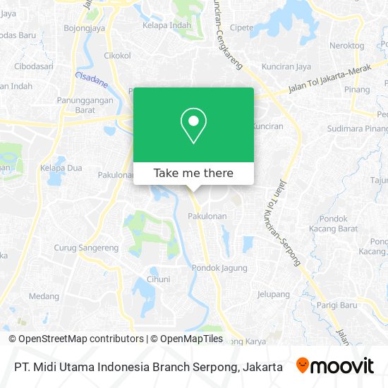PT. Midi Utama Indonesia Branch Serpong map